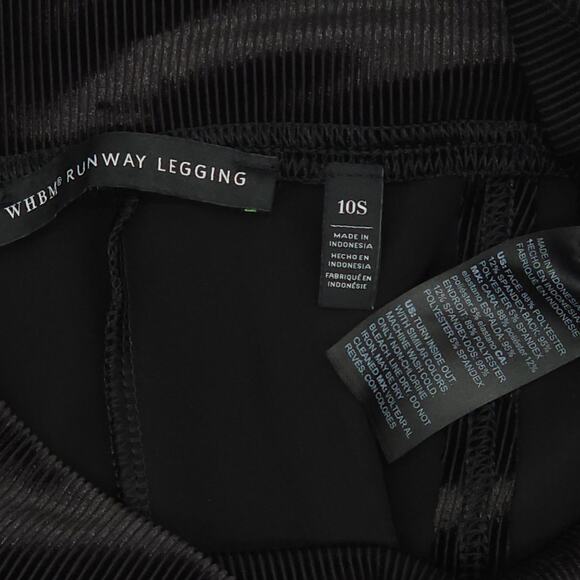 White House Black Market Leggings Womens 10 Short Black Corduroy Stretch Runway - Picture 7 of 12